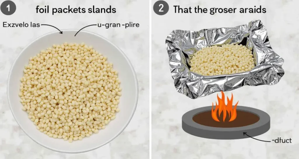 Step-by-step guide to reheating warm grain bowls in foil packets