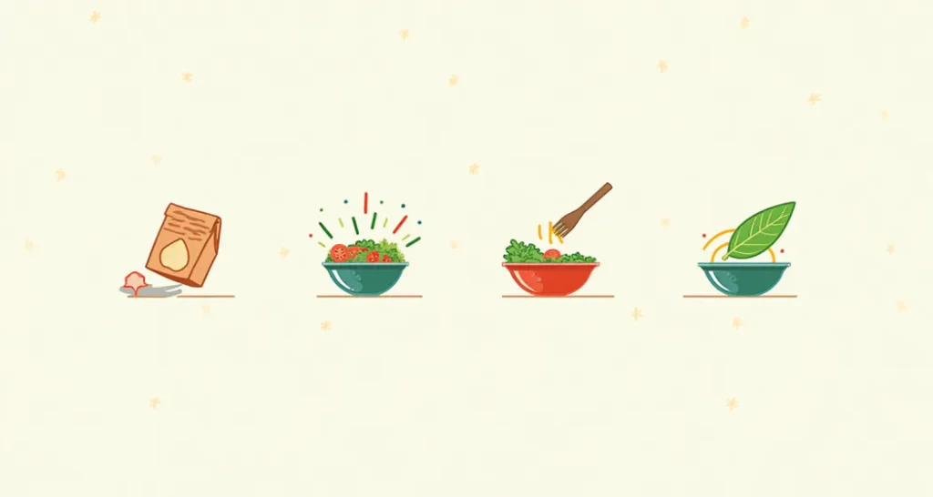 Infographic summarizing why salads and bowls are ideal camping meals