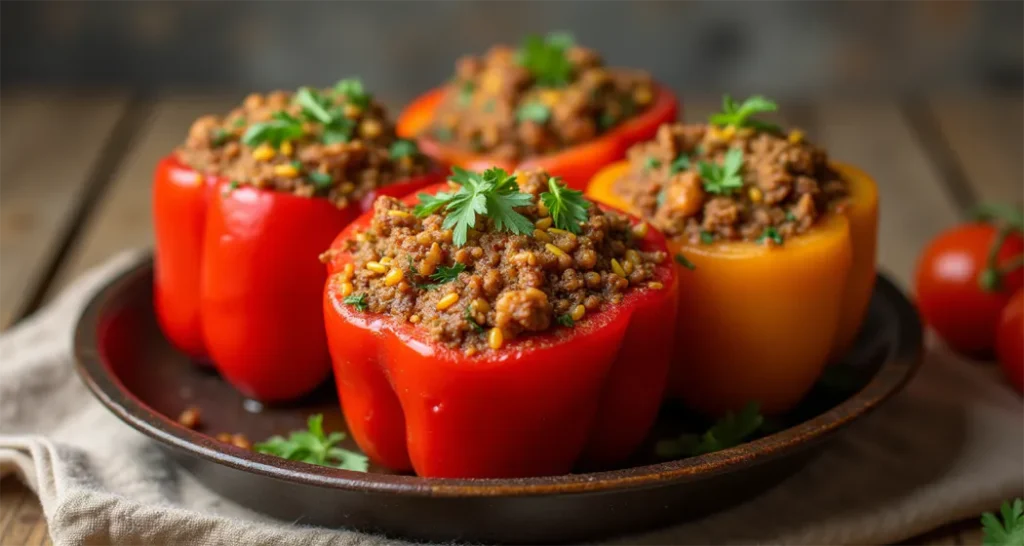 Veggie Stuffed Bell Peppers