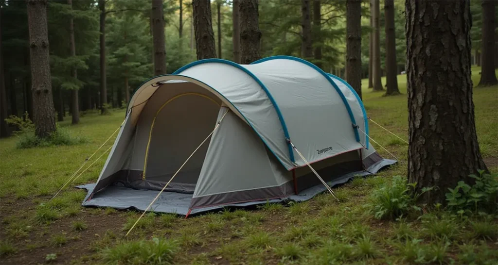 Zempire Aero TXL under a starry sky at a remote campsite.