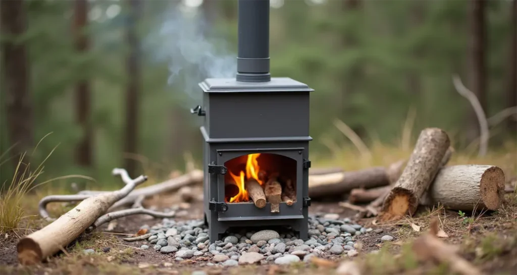 Camping wood-burning stove