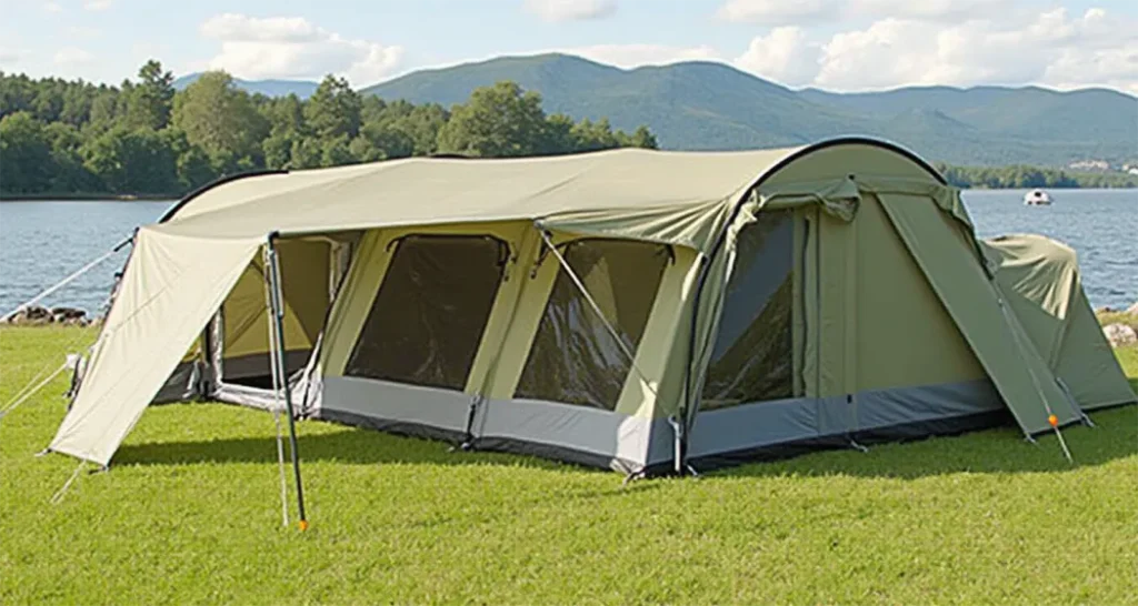 3-room tents such as Wenzel Klondike 8-Person Tent