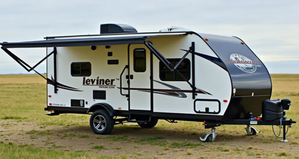 Luxury camping trailer with premium features for full-time RVers.